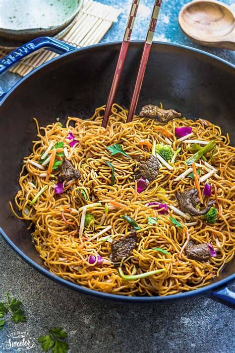 Beef Chow Mein Homemade Chinese Food Recipe