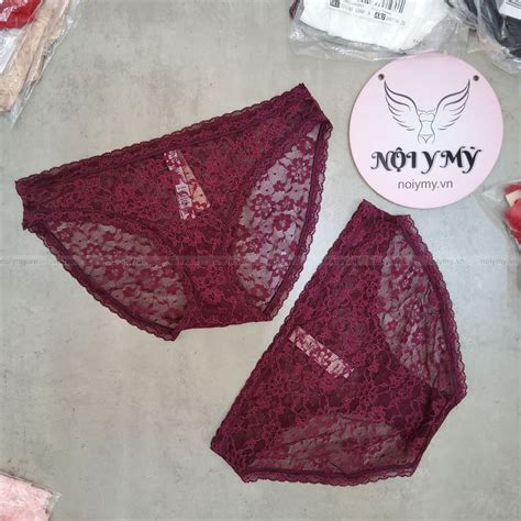 Quần lót Victorias Secret bikini ren màu tím rượu sdc Nội y Mỹ