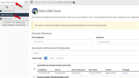 Using The Add A DNS Zone Feature In WHM HostArmada