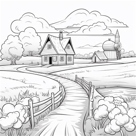 Farm Fields Coloring Pages Get Your Fill Of Fun On The Farm