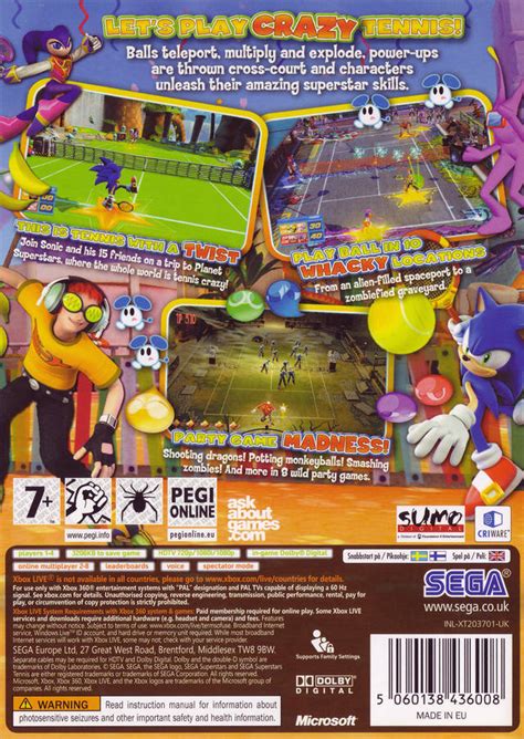 Sega Superstars Tennis Box Shot for Xbox 360 - GameFAQs