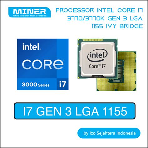 Jual Processor Intel Core I7 3770/3770K Gen 3 Ivy Bridge LGA 1155 ...