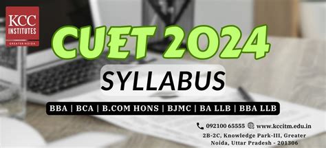 Cuet 2023 Syllabus Subjects Exam Pattern