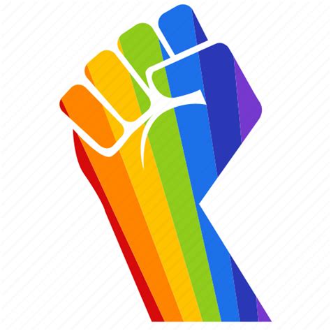 Fight Gay Gay Pride Hand Power Pride Rainbow Icon