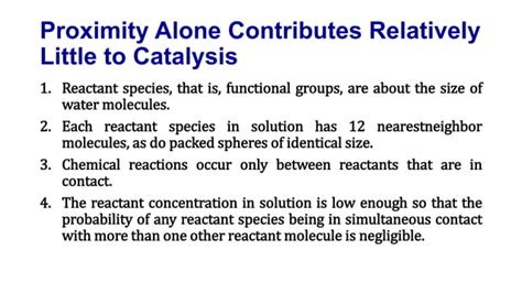 Catalysis mechanisms