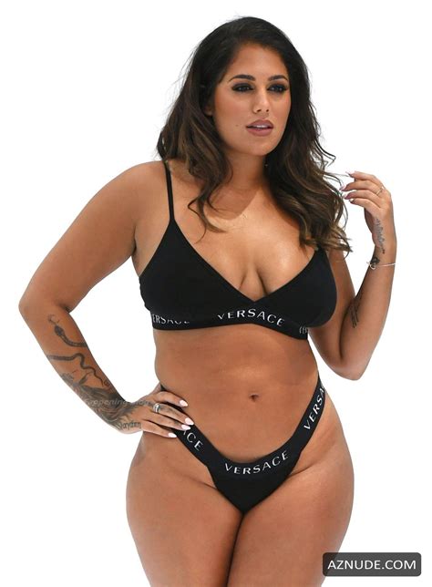 Malin Andersson Showing Off Her Curves Wearing Versace Bikini In A Studio Photoshoot London