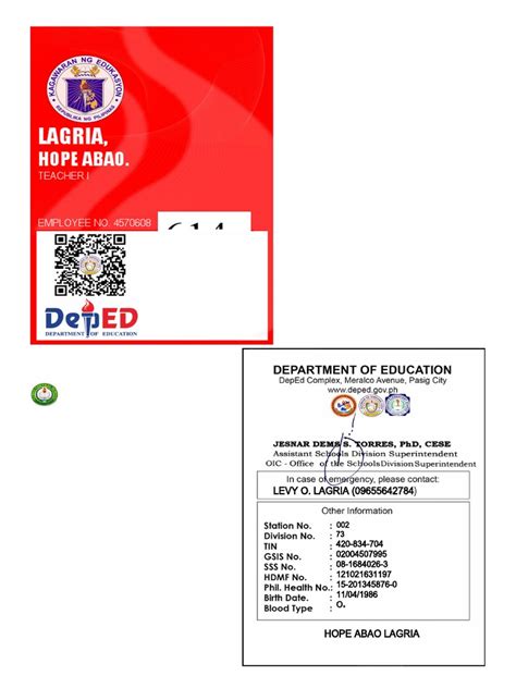 Deped Id Template Pdf