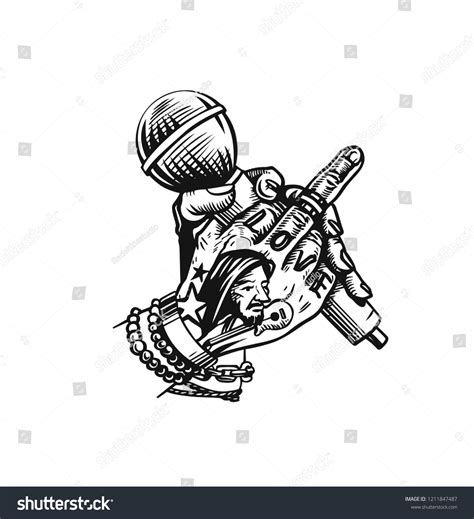 Human Hand Holding Microphone Finger Fuck Stock Vector Royalty Free 1211847487 Shutterstock