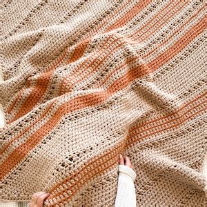 Pumpkin Spice Blanket Crochet Pattern Easy Crochet Blanket Worked On