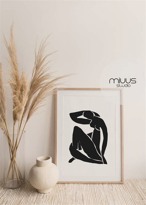 Henri Matisse Nude Black Poster Matisse Art Print Printable Etsy
