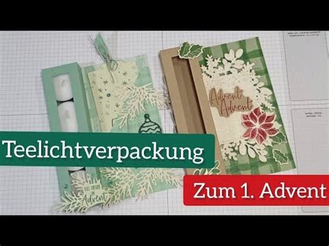 Teelichtverpackung Zum 1 Advent DiKaJo Stempelt Mit Stampin Up