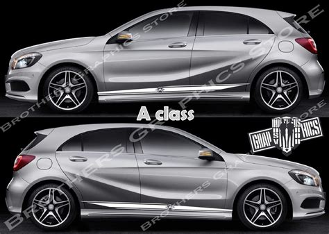 Custom Racing Stripe Stickers For Mercedes Benz A Class Brothers Graphics