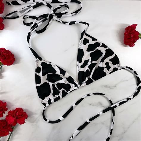 Cow Print Bathing Suit Etsy