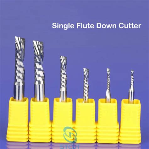 Pcs Aaa Mm Mm Left Handed Down Cut Single Flutes Spiral Carbide Mill