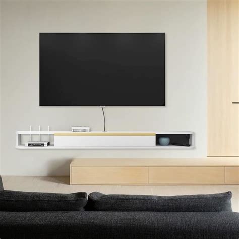 Meuble Tv Bas Suspendu Support Mural Flottant Console De M Dias