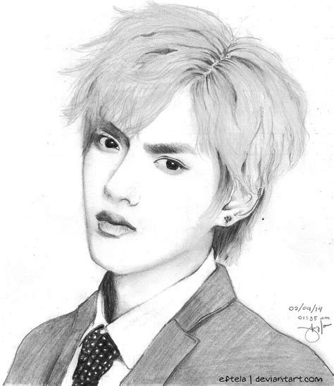 Kris Wu Pencil Sketch By Eftela On Deviantart