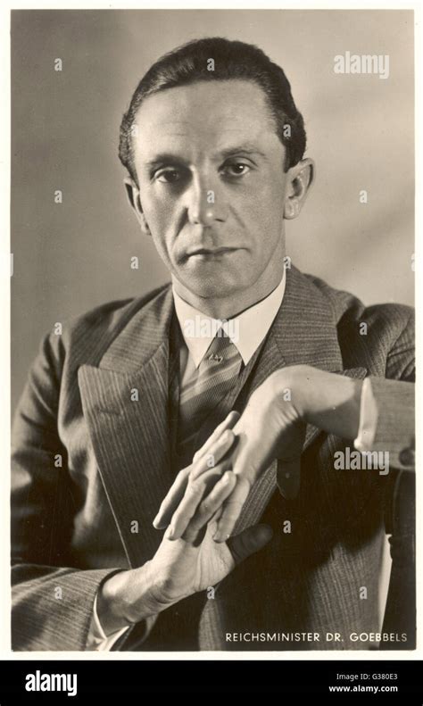 paul joseph goebbels german statesman date   stock photo
