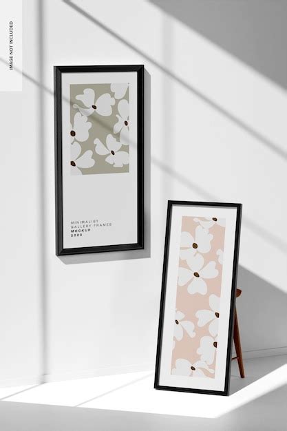 Premium PSD Vertical Gallery Frames Mockup