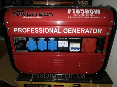 Генератор Бензиновый 3-х Фазный POWERTECH 5,5 Кwt МЕДЬ! 220/380v ...