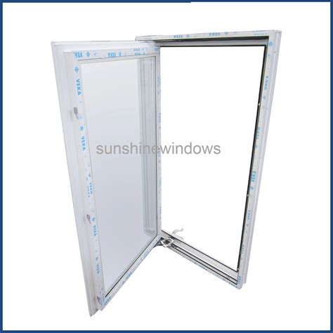 American Style Plastic Profile Swing out Windows with Handle - China