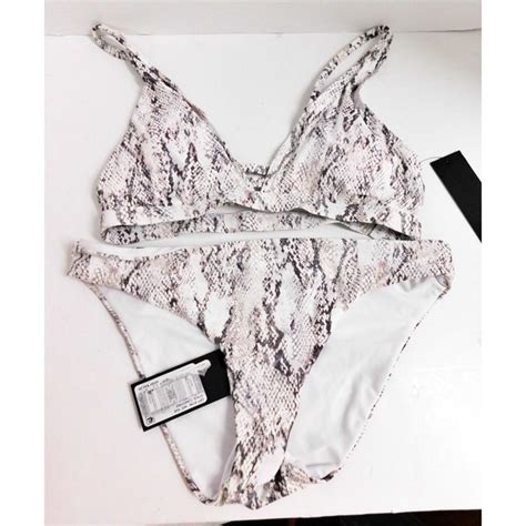 Gianni Bini Swim New Gianni Bini Snake Print Black White Bikini Set