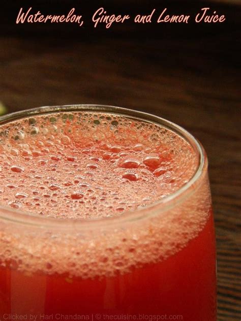 Blend with Spices: Watermelon, Ginger and Lemon Juice Recipe