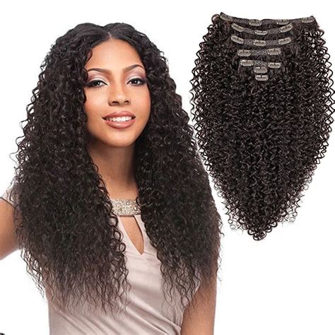 Synthetic Clip In Kinky Curly Hair Extension