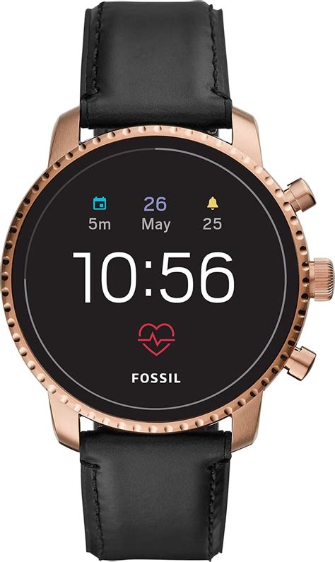 Fossil Men's Touchscreen Connected Smartwatch with Leather Strap ...