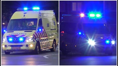 A Ambulances Spoed Aankomst Bij Het Elisabeth