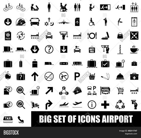 Set Icons Airport Vector Photo Free Trial Bigstock