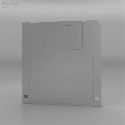 Дискета 3,5 дюйма 3D модель - Скачать Компьютерные аксессуары на ...