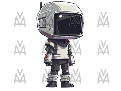 TV Robot Tv Head Android Cute Svg Scalable Vector Illustration Adorable ...