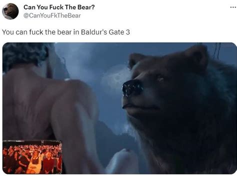 You can f--- the bear in Baldur's Gate 3 | Baldur's Gate 3 Bear Sex Scene | Know Your Meme