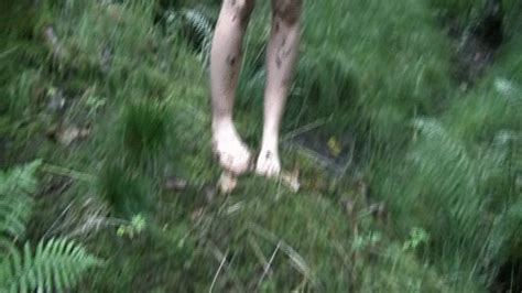 Nude Barefoot Walking In Rain And Mud Cuffed And Chained Up And Tickled Harly Part