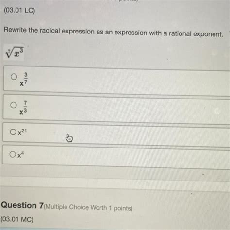 Rewrite The Radical Expression As An Expression With A Rational