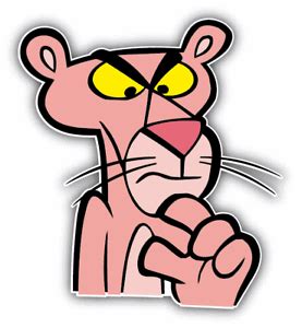 Pink Panther Angry Cartoon Car Bumper Sticker Decal X Ebay