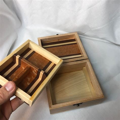 Maple Box With Lacewood And Walnut Etsy