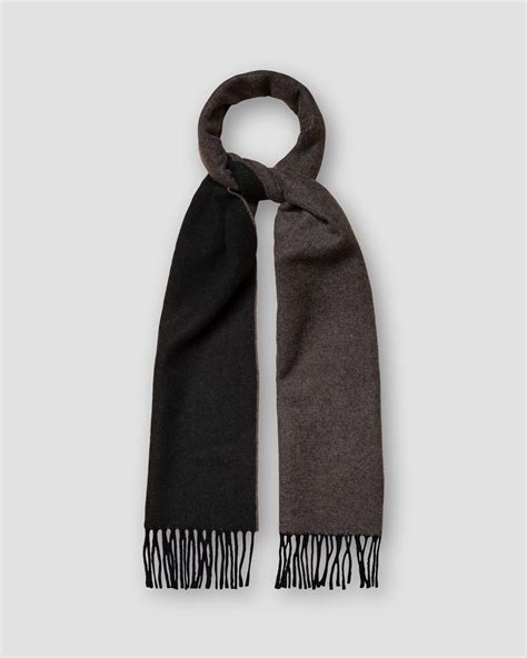 Dark Green Two-Face Wool Scarf - Eton
