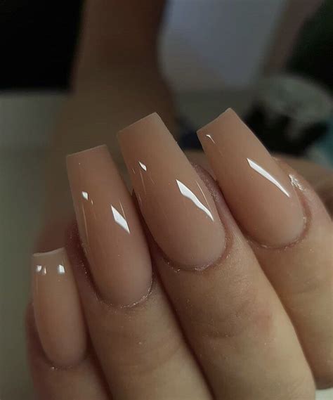 Neutral Nude Beige Tan Nails Simple Nail Designs Classic Nails Acrylicnails Nails