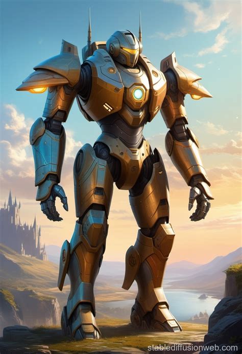 Medieval Fantasy Magic Punk Mech Suit Stable Diffusion Online