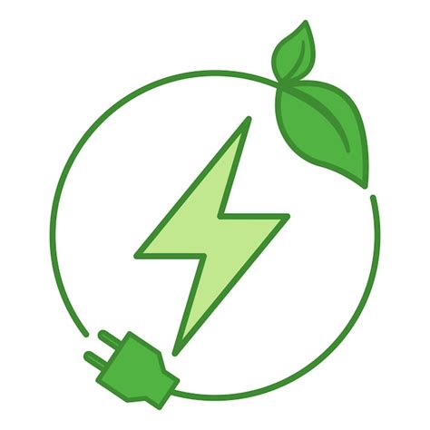 premium vector green renewable energy icon