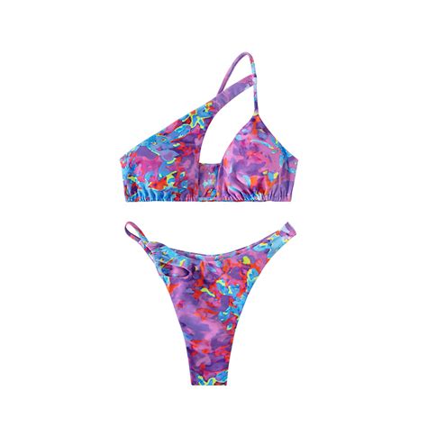 Fast High Waist Bikini Women S Sexy Swimsuit Bikini Set Swimsuit Solid Color Bathing Suit