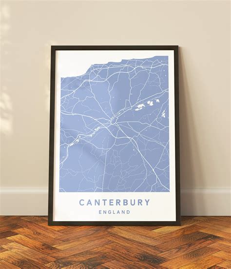 canterbury on map of england