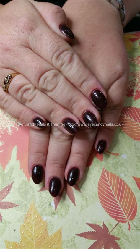 Eye Candy Nails And Training Plum Raven Gel Polish Over Acrylic Nails