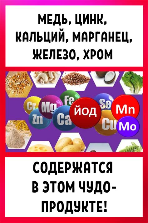 Медь, цинк, кальций, марганец, железо, хром — содержатся в этом чудо ...