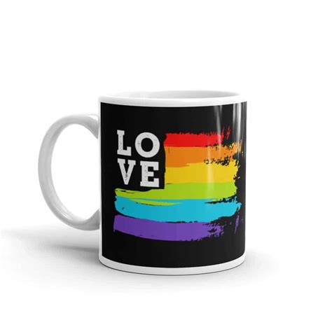 Rainbow Love Pride Coffee Mug Best Gay Pride Apparel Shop