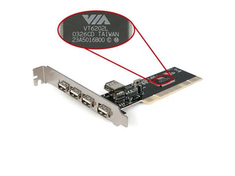 Card PCI To USB 2.0 4 Port