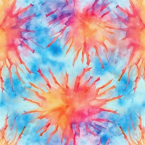 Premium Ai Image Watercolor Tie Dye Seamless Pattern