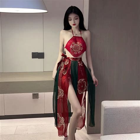 Chinese Classical Hanfu Uniform Antique Sexy Temptation Pajamas Womens Bellyband Lingerie Hot