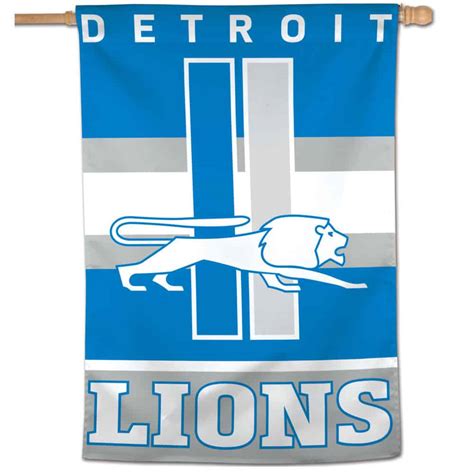 Detroit Lions 28x40 Vertical Flag Classic Logo Detroit Game Gear